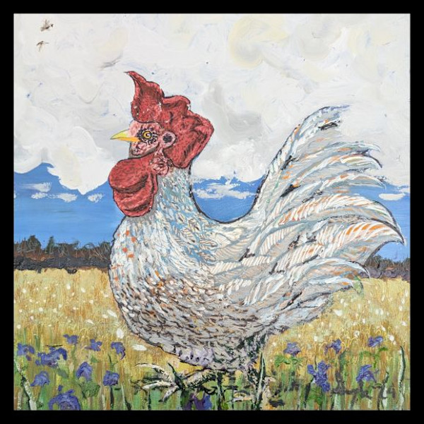 Left Cloudy Chicken Two Mosquitos by Douglas Black