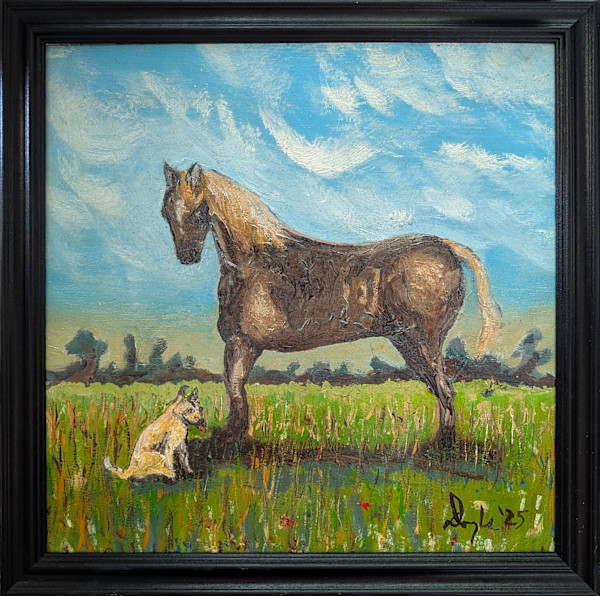 Maggie And Martha, Dog And Mare by Douglas Black