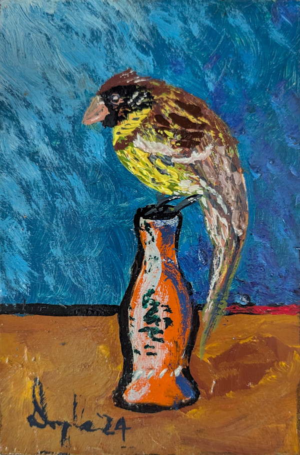 Bunting Balances On Perfume Flacon by Douglas Black