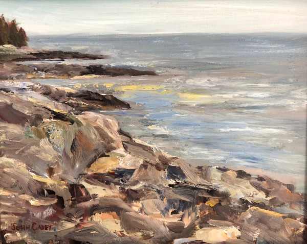 Acadia's Edge (plein air) by John Casey