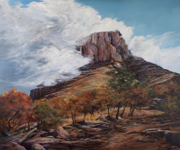Casa Grande Embraced by Clouds by Lindy Cook Severns