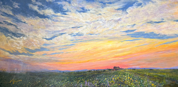 The Long Way Home Under a Texas Sunset by Lindy Cook Severns, Image 1.
