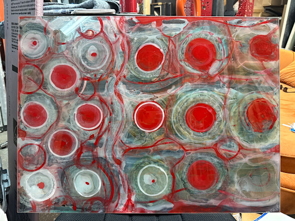 Untitled red dots by Christopher Martin