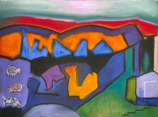 Blue Mountains (With Sheep and Camel) by Daniel Tucker