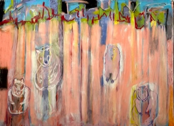 Pink Bear in the Rhubarb Forest by Daniel Tucker