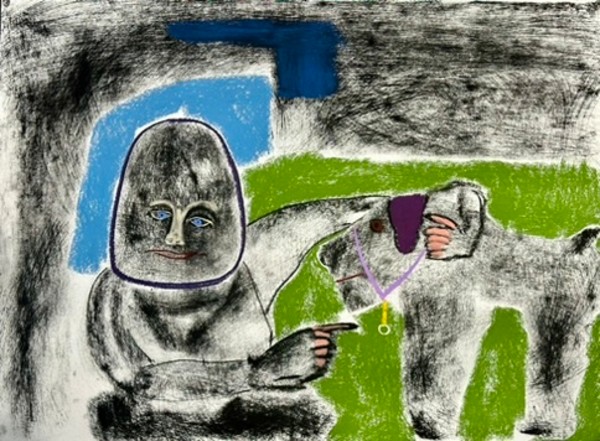 Fido Says: “ When Life is Jerking me Round and Round—I Use the Gentle Leader.” by Daniel Tucker