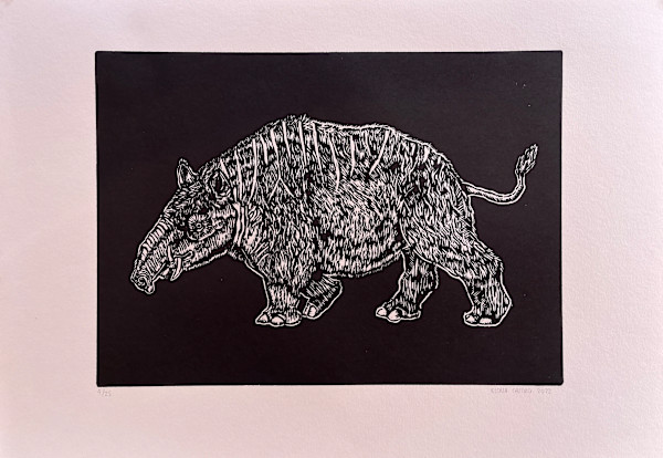 Rinoceronte prehistórico 5/25 by Eloisa Castro