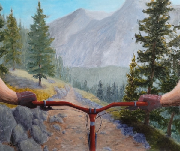 Biking the Mountain Trail by JM Sutherland, Image 1.