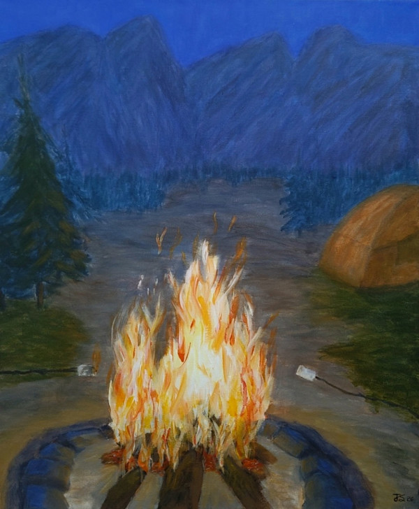 Campfire Conversation by JM Sutherland, Image 1.