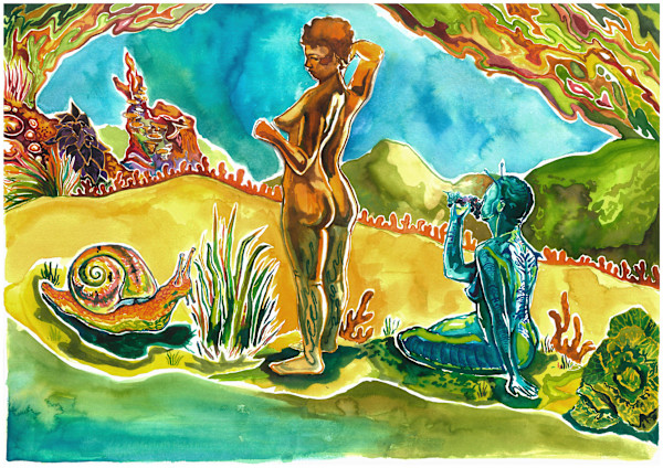 Turn left at the sweetgrass by Emma Santos