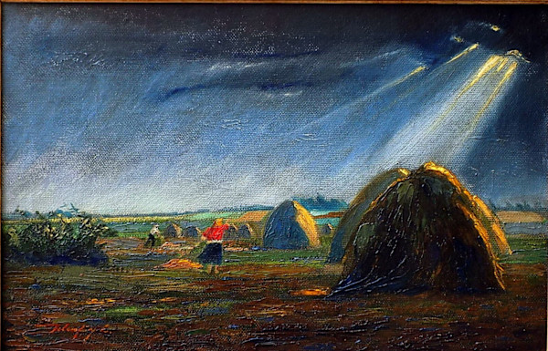 Napszámosok - Field workers by Lajos Jelenffy