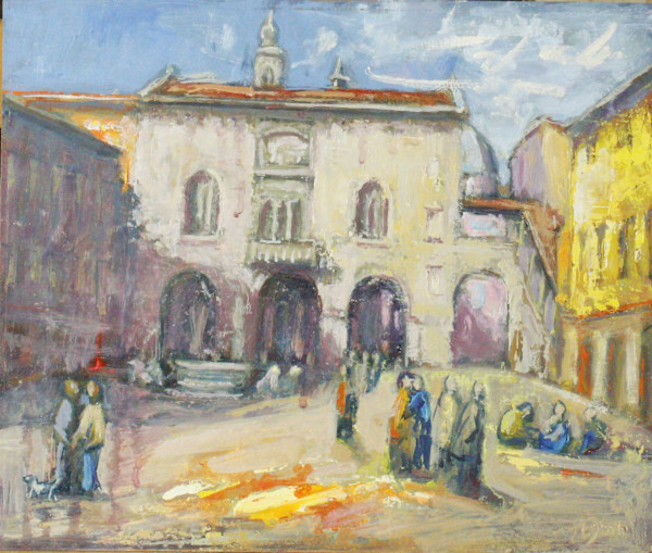 050_Turisti in Piazza Vecchia by Enrico Negroni, Image 1.