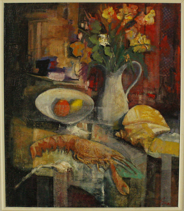 136a_Composizione (Natura morta con aragosta) by Enrico Negroni, Image 1.