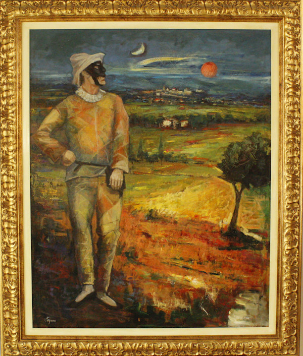 163_Paesaggio bergamasco con Arlecchino by Enrico Negroni, Image 1.