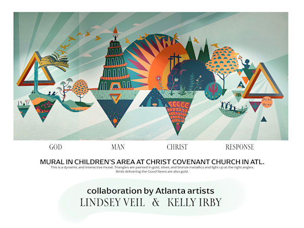 Mural at Christ Covenant Church in Atlanta by Lindsey Veil