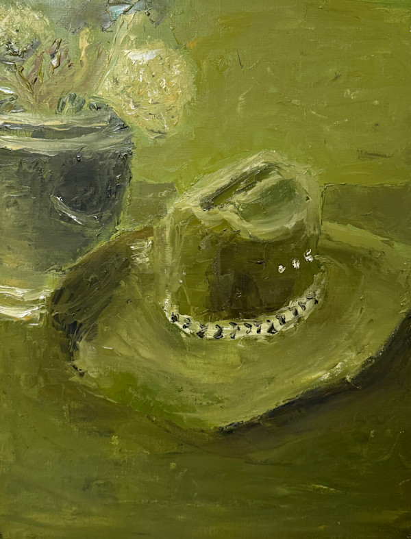 Cowboy Hat and Peony by Olivia Sanchez