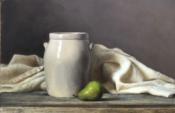 pear with crock by Linda M. Niemeyer