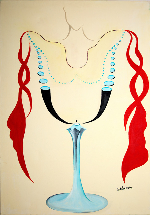 Lady In Red 2 by Masha Schwartz Art