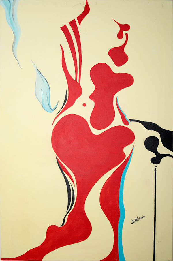 Lady in Red by Masha Schwartz Art