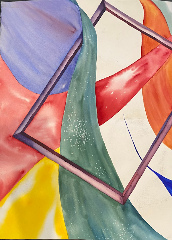 Original Watercolor Painting - Expressive Design by Marie Louise Bosin