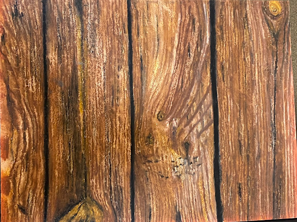 Original Watercolor Hard Wood Floor by Marie Louise Bosin, MA