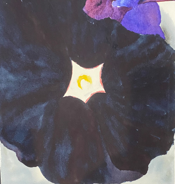 Watercolor Experiment with Flowers Watercolor by Marie Louise Bosin