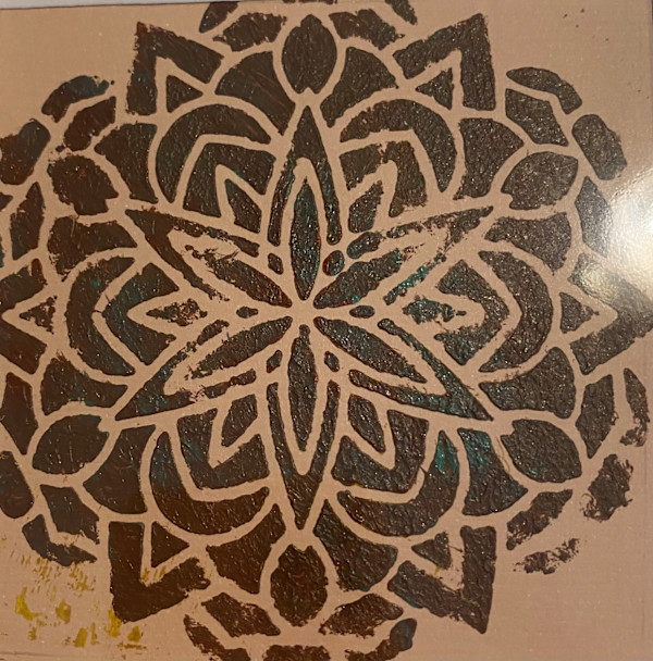Mandala-Dark Red Brown by Marie Louise Bosin, MA