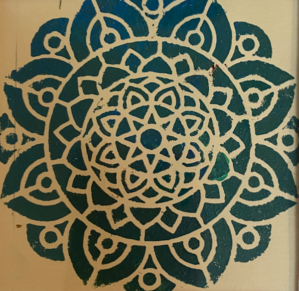 Mandala-Green Blue by Marie Louise Bosin, MA