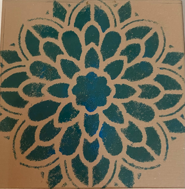 Mandala-Green Blue by Marie Louise Bosin, MA