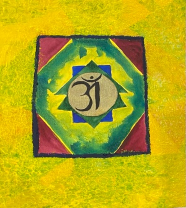 Original Acrylic Painting Ohm Yantra by Marie Louise Bosin