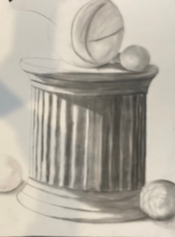 Original Pencil Drawing - Sketching the Shadows by Marie Louise Bosin