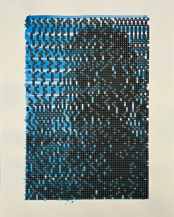 Selfportrait in squares by Paolo Durandetto
