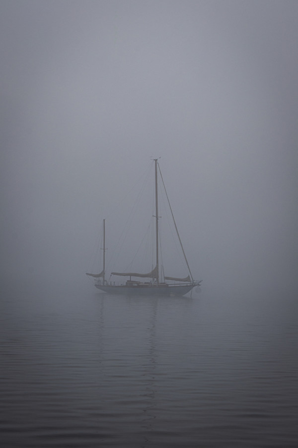 Sailboat in Fog by Daniel Butler