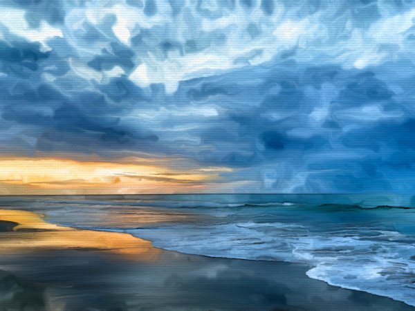 Blue Sunrise - Topsail Island #2 by Daniel Butler