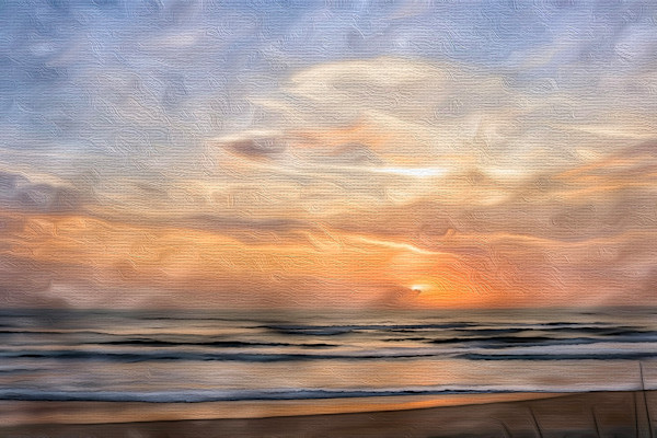 Low tide at sunrise - Topsail Island #5 by Daniel Butler