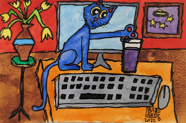 Stupid Cat by Bad Art Global