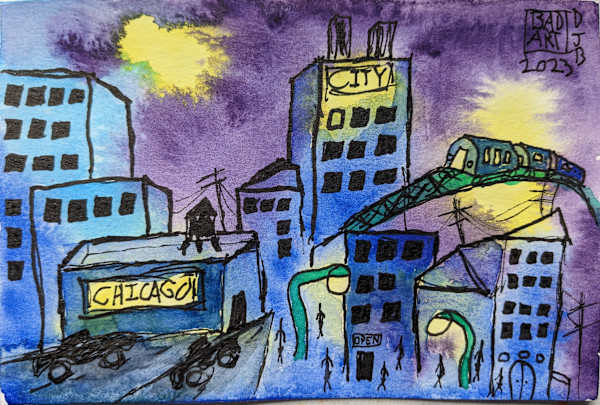Chicago Cityscape by Bad Art Global