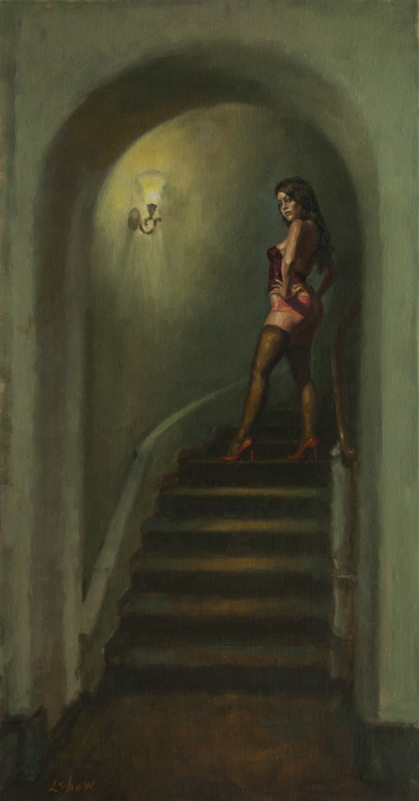 Woman On Stairs by Dave Lebow