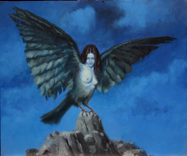 Harpy On A Rock by Dave Lebow