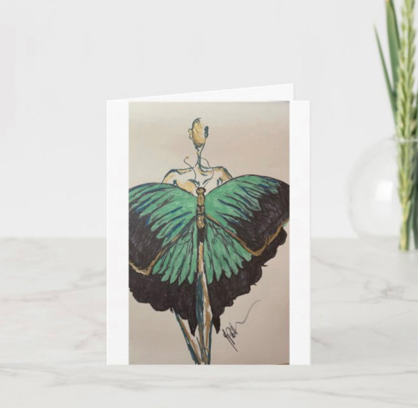 *Greeting Card*Butter Fly Queen by Yolanda Patton