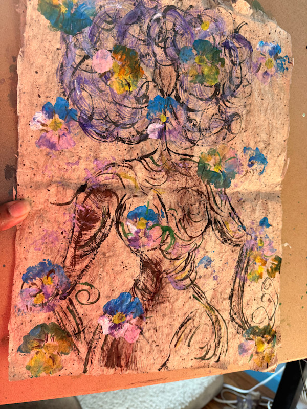 Rice Paper & Flowers #8 by Yolanda Patton, Image 1.