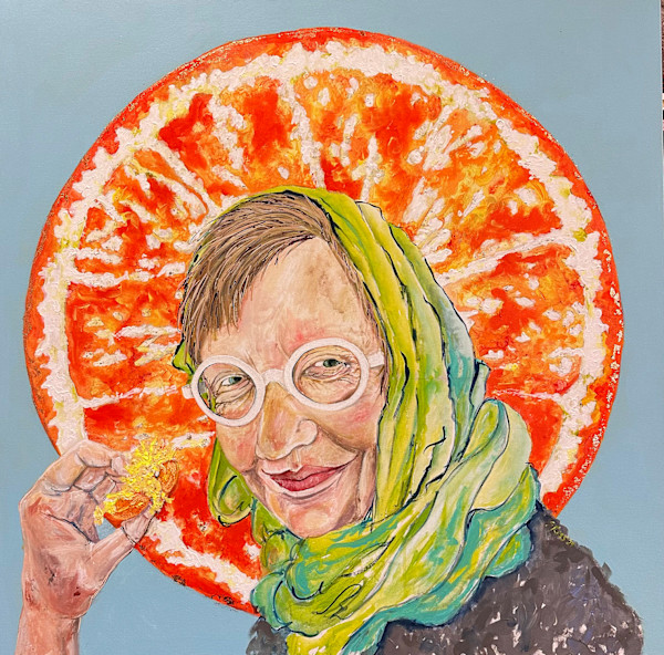 Orange Madonna: Portrait of Portico..... a work in progress by Sherry Ross, Image 1.