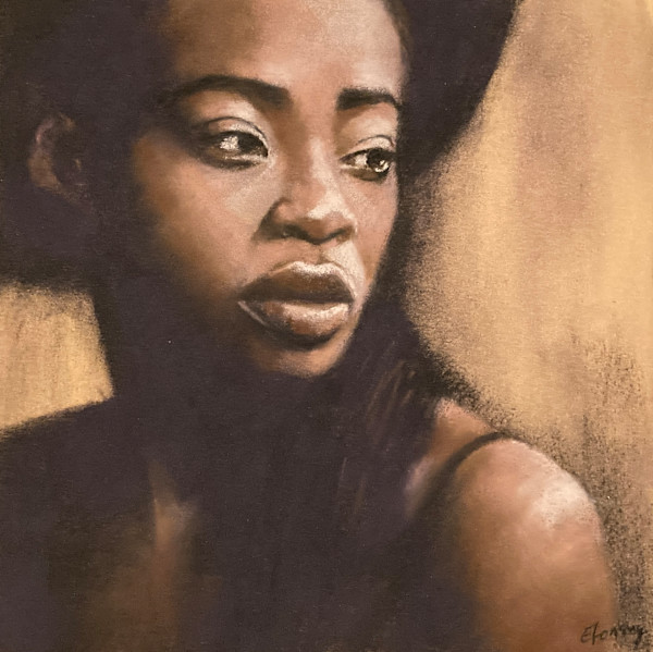 Black Woman with a Hat by Emmanuelle Fonsny