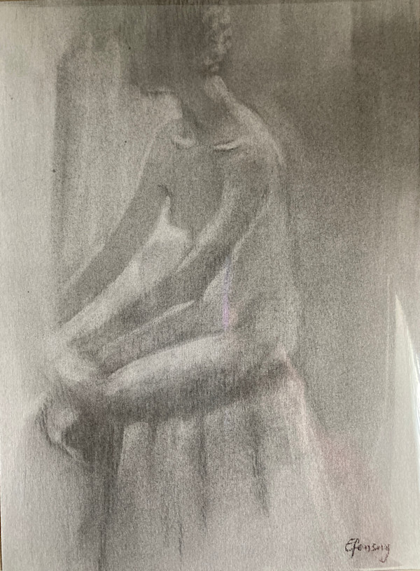 Nude on a Stool by Emmanuelle Fonsny