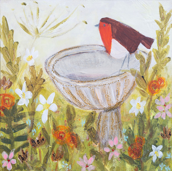 Bathtime Robin by Brigitte Girling, Image 1.
