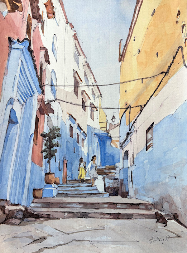 Making Our Way, Chefchaouen, Morocco by Hadley Rampton