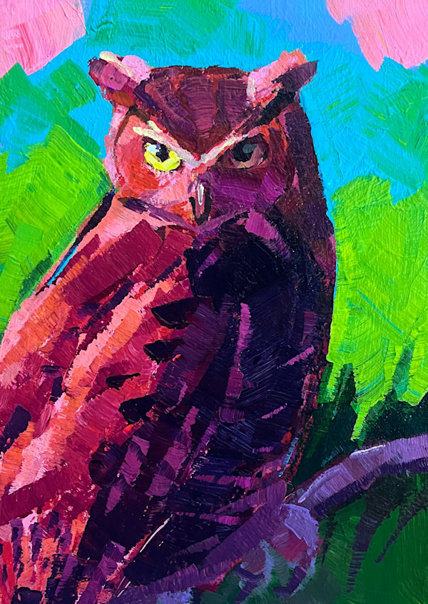 Great Horned Owl at Dusk by Laura Green, Image 1.