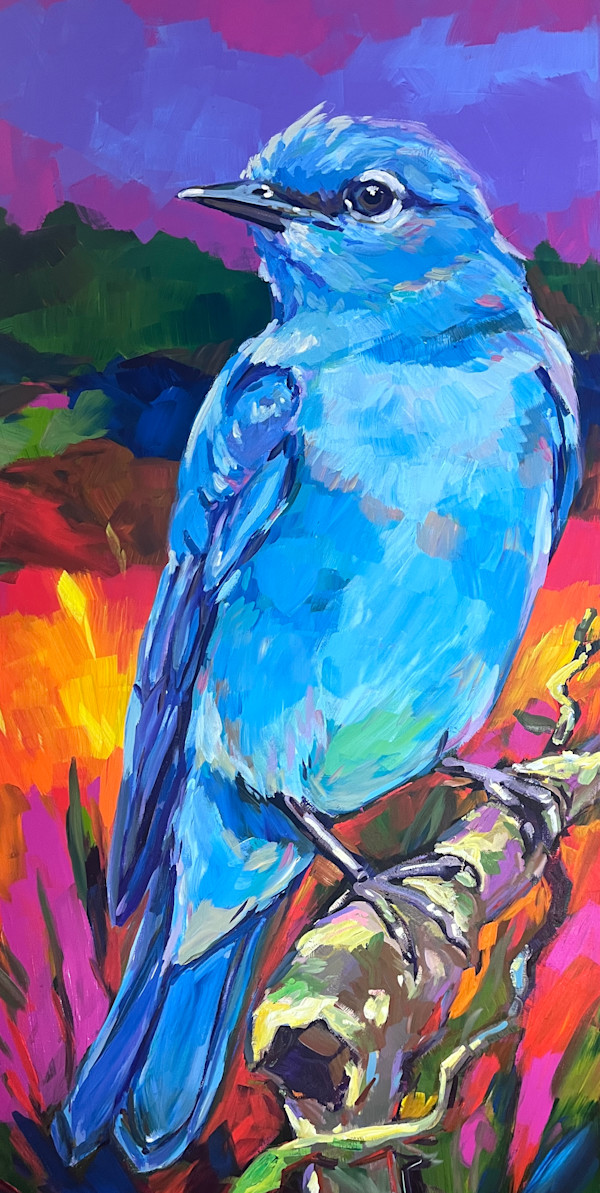 Mountain Bluebird by Laura Green