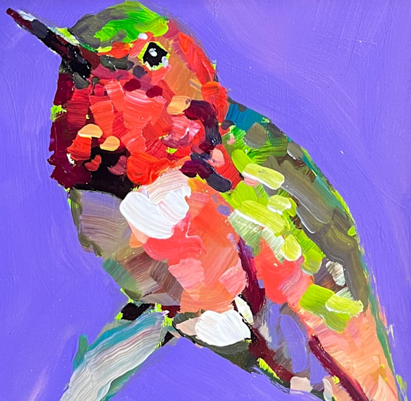 Allen's Hummingbird in Purple by Laura Green