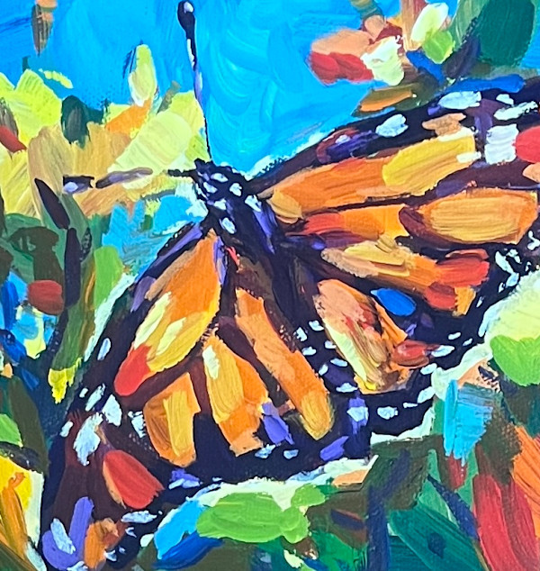 Monarch Butterfly on Milkweed 2 by Laura Green